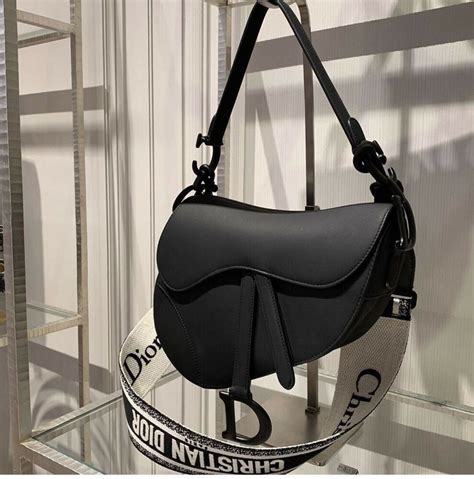 black matte dior saddle bag|Dior saddle bag black inside.